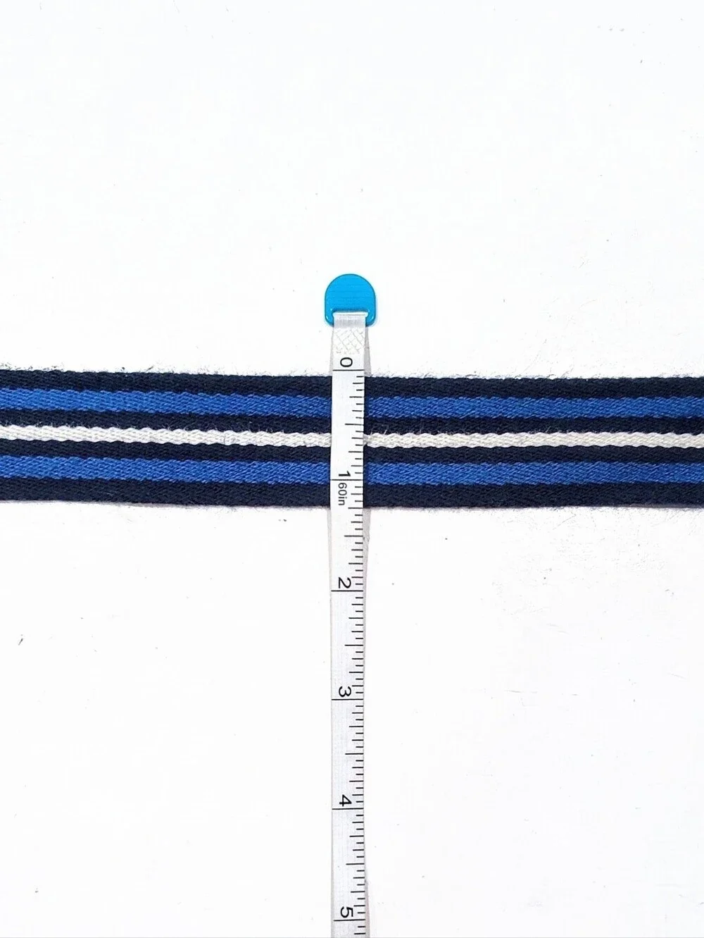 Vintage Polo Ralph Lauren RL67 Belt Mens 40 Navy Blue White Striped Leather